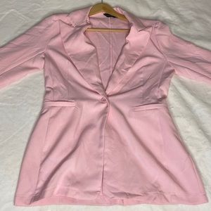 Pink two piece blazer set